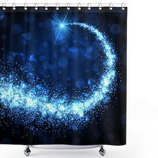 Personality  Magic Blue Swirl Shower Curtains