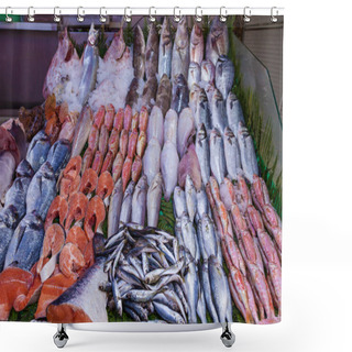 Personality  Fish Market In Istanbul Shower Curtains