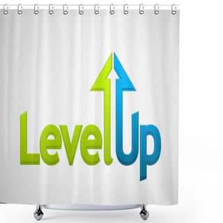 Personality  Vector Level Up Message Shower Curtains