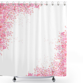 Personality  Cherry Blossom Background Shower Curtains