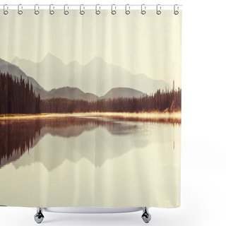 Personality  Lake In Alaskan Tundra Shower Curtains