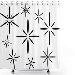 Personality  Retro Stars Shower Curtains