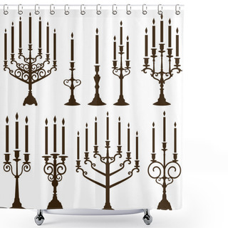 Personality  Chandelier Set Shower Curtains