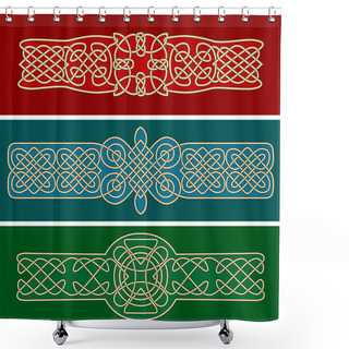 Personality  Celtic Ornaments And Patterns Shower Curtains