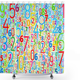 Personality  Vector Background From Numbers Shower Curtains