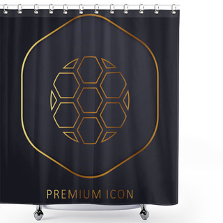 Personality  Ball Golden Line Premium Logo Or Icon Shower Curtains