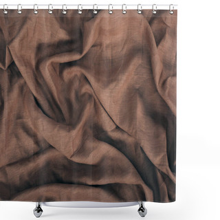 Personality  Brown Linen Texture Shower Curtains