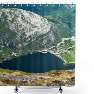 Personality  River And Mountains Shower Curtains