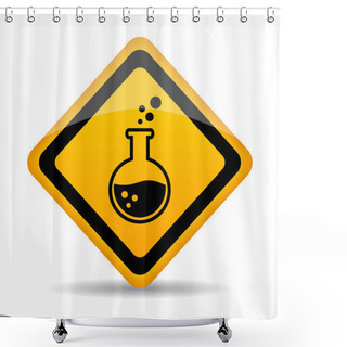 Personality  Danger Chemicals Warning Sign Shower Curtains