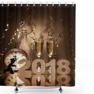 Personality  New Years Eve Celebration Shower Curtains