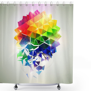 Personality  3D Colorful Balls Shower Curtains