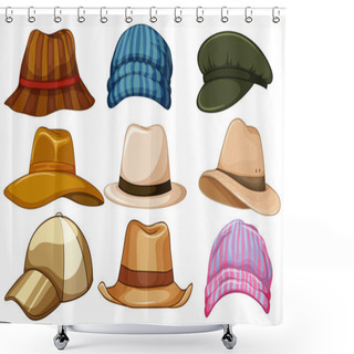 Personality  Hats Shower Curtains
