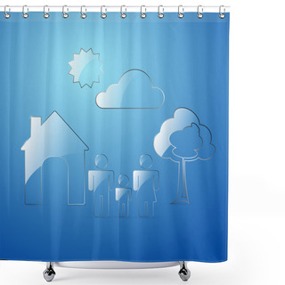 Personality  Vector Family Values Vector Illustration  Shower Curtains