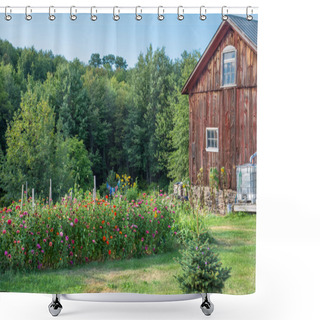 Personality  Rural Homestead With Garden Shower Curtains