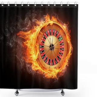 Personality  Casino Roulette Shower Curtains