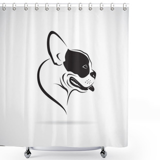 Personality  Vector Image Of An Dog (bulldog) On White Background Shower Curtains