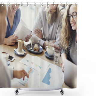 Personality  Business Team Have Meeting    Shower Curtains