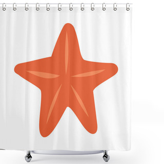 Personality  Sea Star Vector Illustration. Shower Curtains