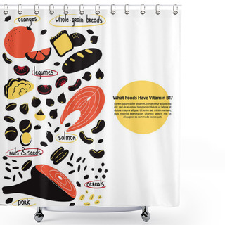 Personality  B1 Food Sources Shower Curtains