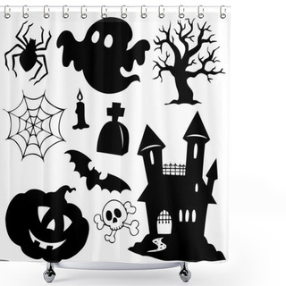 Personality  Halloween Silhouettes Collection 1 Shower Curtains