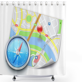 Personality  Navigation Concept Shower Curtains