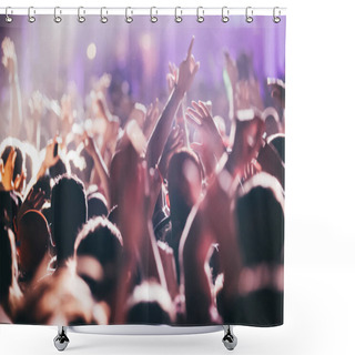 Personality  Cheering Happy Crowd At Concert Shower Curtains