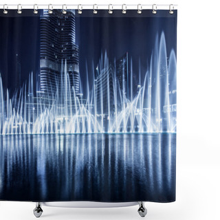 Personality  Dubai Fountain Shower Curtains