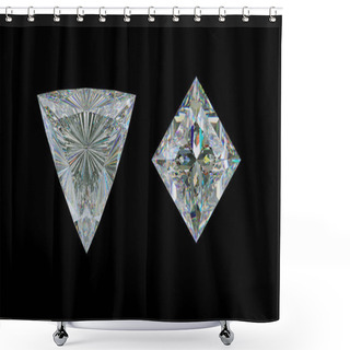 Personality  Top View Of Diamonds Shower Curtains