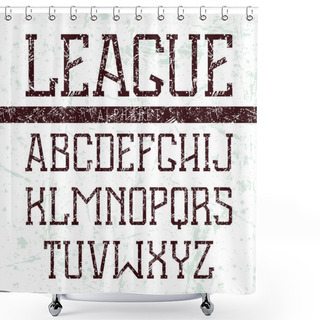 Personality  Serif Font Medium In The Style Of College Shower Curtains