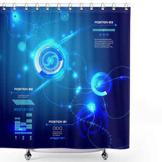 Personality  Sci Fi Futuristic User Interface Shower Curtains