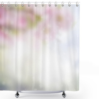 Personality  Pink And Blue Bokeh Background Shower Curtains