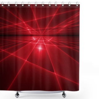 Personality  Abstract Background. Red Palette. Shower Curtains