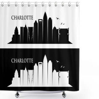 Personality  Charlotte Skyline, North Carolina Shower Curtains