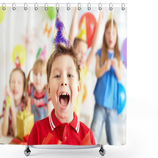 Personality  Joyful Boy Shower Curtains