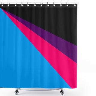 Personality  Abstract Blue, Pink, Purple And Black Background With Geometric Pattern Shower Curtains