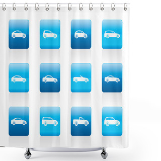 Personality  Different Types Of Cars Icons Shower Curtains