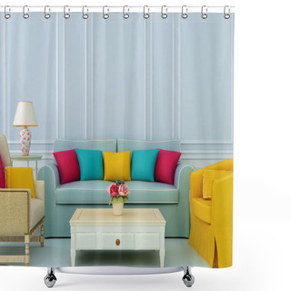Personality  Composition With Sofa And Armchairs Shower Curtains