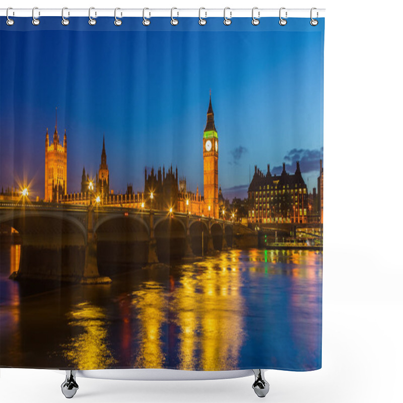 Personality  Houses Of Parliament At Night, London Shower Curtains