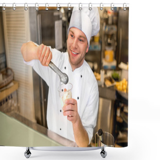 Personality  Ice Cream Seller Shower Curtains