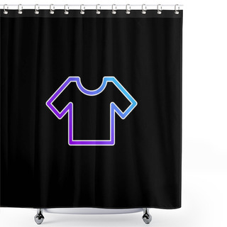 Personality  Basic T Shirt Blue Gradient Vector Icon Shower Curtains