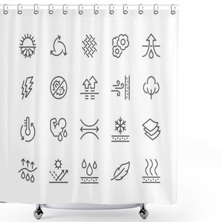 Personality  Line Fabric Feature Icons Shower Curtains