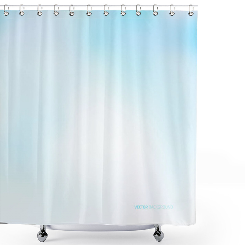 Personality  Sky Blue Background Shower Curtains