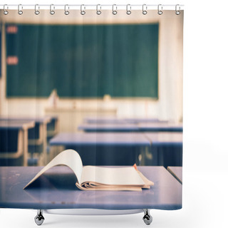 Personality  Empty School Classroom Shower Curtains