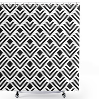 Personality  Seamless Abstract Geometric Pattern With Overhead Rhombuses Shower Curtains