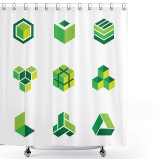 Personality  Green Smart Construction Real Estate Project For Quick Business Company Shower Curtains