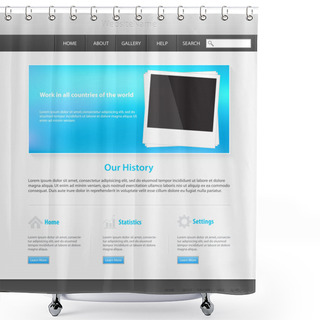 Personality  Web Site Design Template, Vector. Shower Curtains