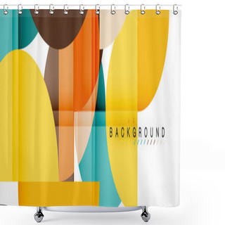 Personality  Semi Circle Abstract Background, Modern Geometric Pattern Design. Business Or Technology Presentation Design Template, Brochure Or Flyer Pattern, Or Geometric Web Banner Shower Curtains