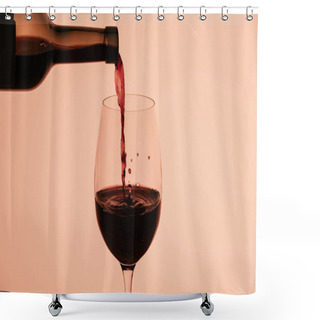 Personality  Pouring Red Wine Shower Curtains