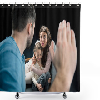 Personality  Aggressive Father And Family Shower Curtains
