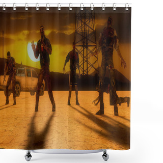 Personality  Zombies Illustration Shower Curtains